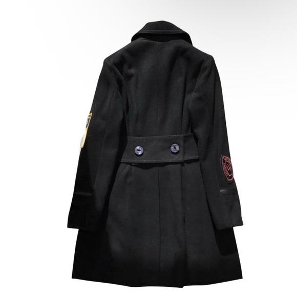 Coach wool Military Patch Naval Pea Coat NWOT - Picture 5 of 16